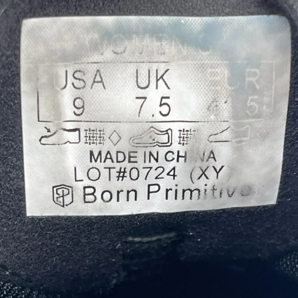 Born Primitive Savage 1 Shoes Womens Size 9 Black Running Comfort Walking Gum